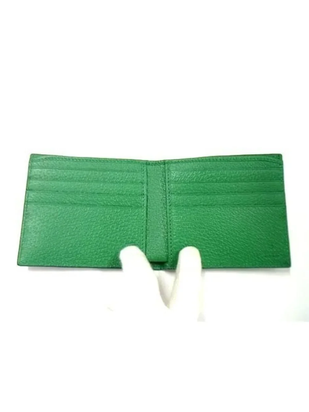 Gucci Bifold Wallet GG Supreme Brown Green Leather - Picture 3 of 5